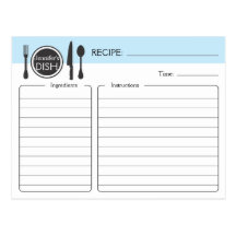 Personalized Bridal Shower Recipe Card Post Card