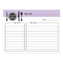 Personalized Bridal Shower Recipe Card Post Card
