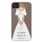 Personalized Bride iPhone 4 Case-Mate Barely There