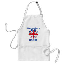 Personalized British Kiss Me I'm Barbe Apron
