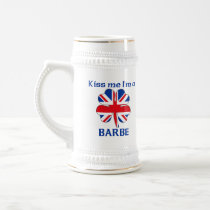Personalized British Kiss Me I'm Barbe Mugs