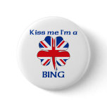 Personalized British Kiss Me I'm Bing buttons