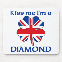 Personalized British Kiss Me I'm Diamond Mouse Pad