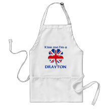 Personalized British Kiss Me I'm Drayton Apron