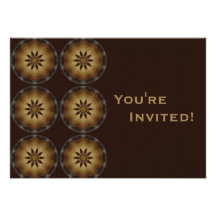 Personalized Brown Abstract Birthday Party Personalized Invite