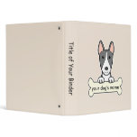 Personalized Bull Terrier 3 Ring Binder