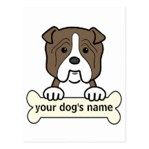 Personalized Bulldog Post Card