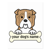 Personalized Bulldog Postcard