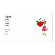 Personalized Business/Calling Card-Teacher & Apple Business Card Template