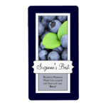 Personalized Canning Jar Label, Blueberry Custom Shipping Labels