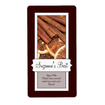 Personalized Canning Jar Label, Cinnamon Shipping Labels