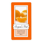 Personalized Canning Jar Label, Orange Personalized Shipping Label