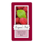 Personalized Canning Jar Label, Raspberry Shipping Labels