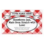 Personalized Canning Jar Label, Red Gingham Jelly