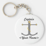 Personalized Captain Anchor Keychain