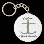 Personalized Captain Anchor Keychain keychains