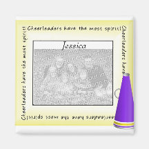 Personalized Cheerleader Photo Magnet