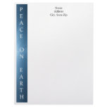 Personalized Christmas Letterhead - Peace on Earth