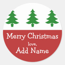 Personalized Christmas Tree Gift Sticker