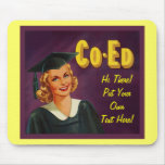 Personalized Co-Ed ~ Vintage Fruit Crate Label Mouse Pad