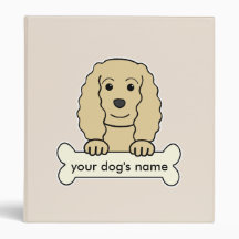 Personalized Cocker Spaniel Binder
