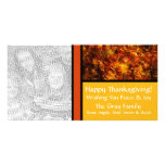Personalized Colourful Autumn Leaves Personalized Photo Card