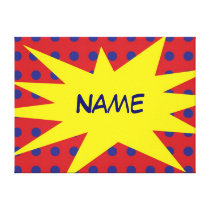 Personalized Comic Art Stretched Canvas Print
