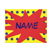 Personalized Comic Wall Art Gallery Wrap Canvas