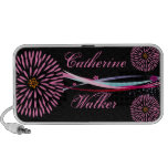 Personalized Contemporary Floral Doodle Notebook Speakers