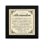 Personalized Corinthians Love Bible Verse Trinket gift boxes