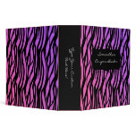 Personalized Coupon Binder Zebra Pink/Purple/Black binders