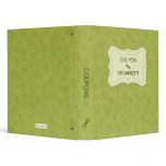 Personalized Coupon Lime Green Binder