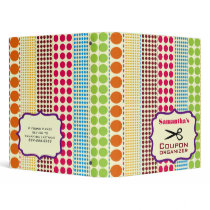 Personalized Coupon Organizer Binder - Boho Dots