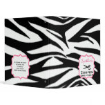Personalized Coupon Organizer - Zebra Print & Pink binders