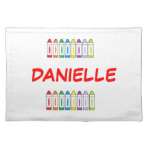 "Personalized Crayon" American MoJo Placemat