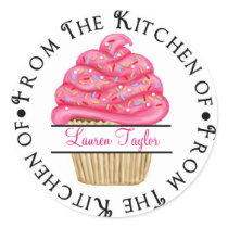 Personalized Cupcake Baking  Kitchen Stickers