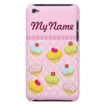 Personalized Cupcakes Barely There Ipod Cases