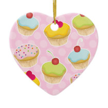 Personalized Cupcakes Christmas Ornaments