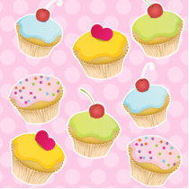 Personalized Cupcakes Cut Outs