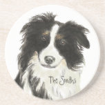 Personalized Custom Border Collie Coaster