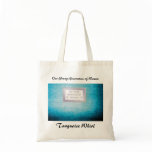 Personalized Custom Budget Tote "Turquoise Whirl" Canvas Bag