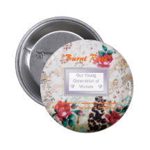 Personalized Custom Button "Burnt Rose"