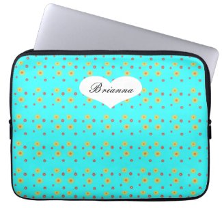 Personalized Custom Laptop Sleeve Flower Print