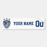 Personalized & Customized USA Sport Jersey Bumper Stickers