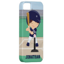 Personalized Cute Baseball cartoon player casemate cases