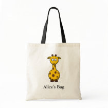 Personalized Cute Cartoon Giraffe Tote Bag