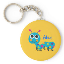 Personalized Cute Caterpillar Keychain