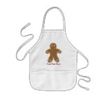 Personalized Cute Holiday Gingerbread Man Aprons