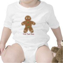 Personalized Cute Holiday Gingerbread Man Tshirt