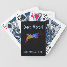Personalized Dark Horse Playing Cards